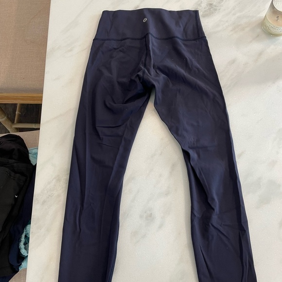 Navy Lulu Lemon Wonder Under Leggings - Picture 2 of 4